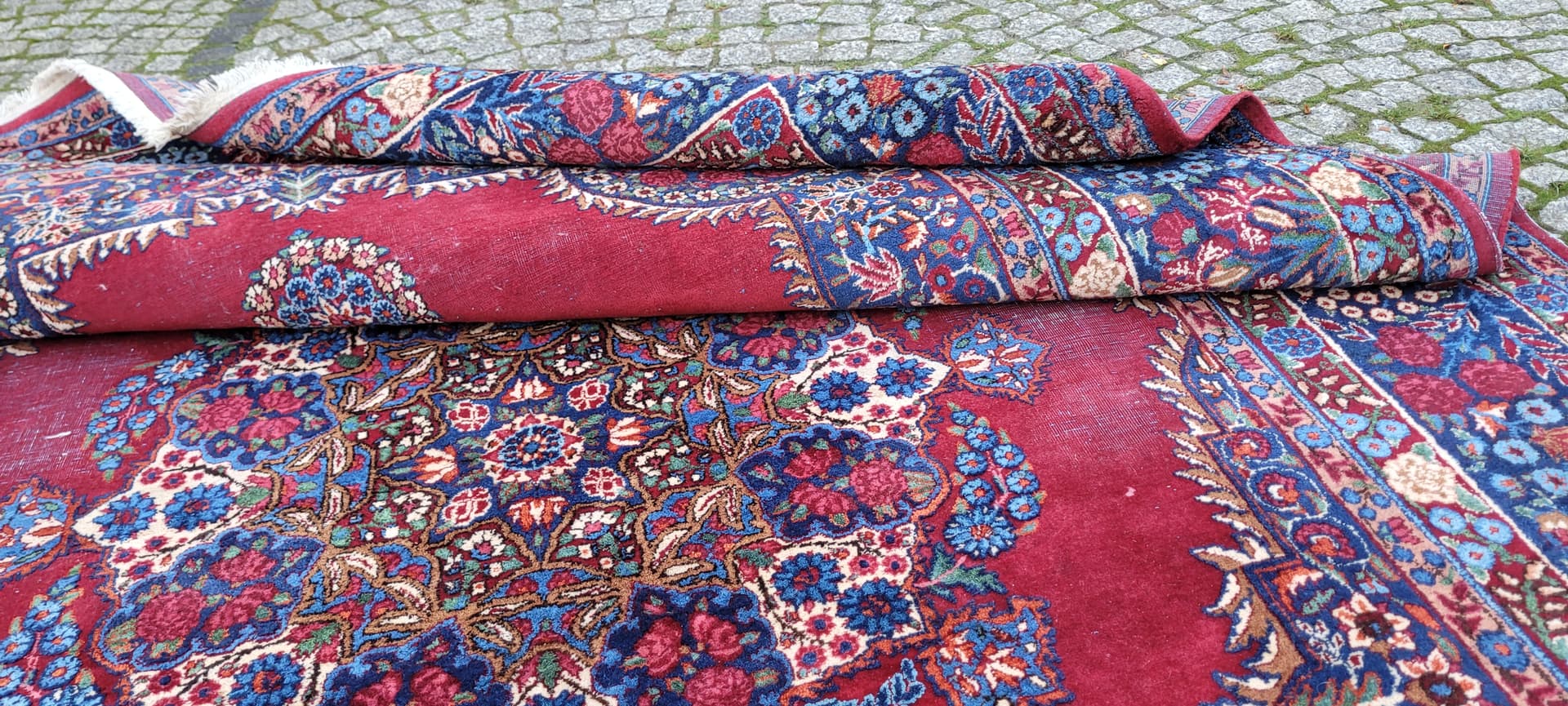 Dywan perski Meshed 220x330 cm, czerwony, wełna, Iran, początek XX w. - 134600