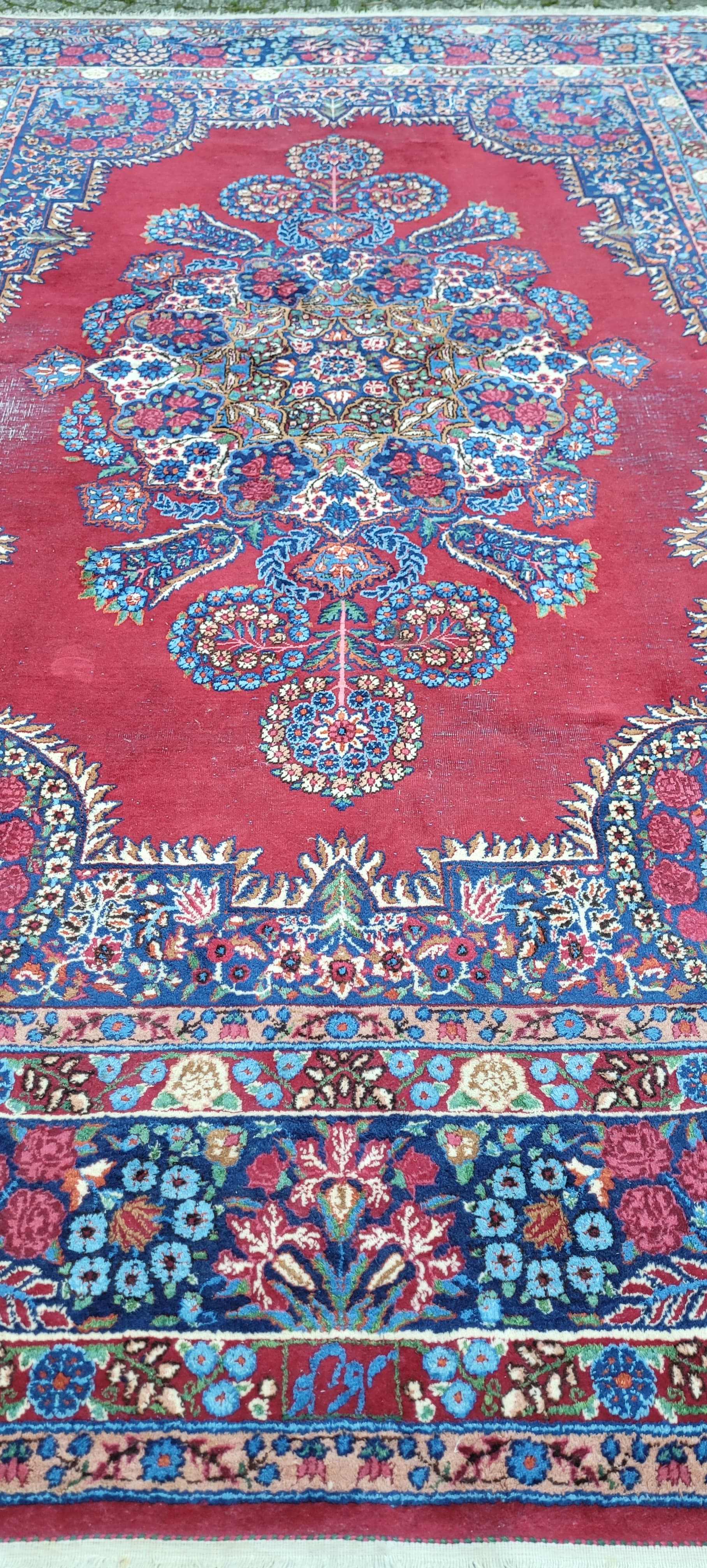 Dywan perski Meshed 220x330 cm, czerwony, wełna, Iran, początek XX w. - 134592