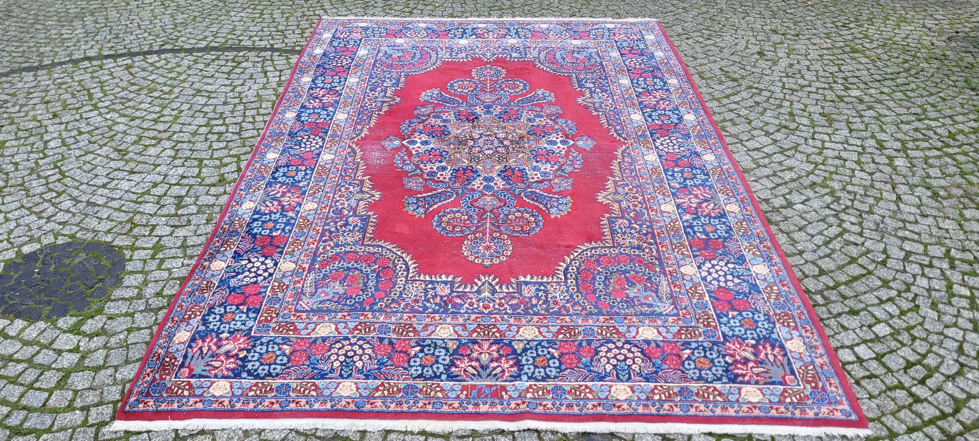 Dywan perski Meshed 220x330 cm, czerwony, wełna, Iran, początek XX w. - 134591