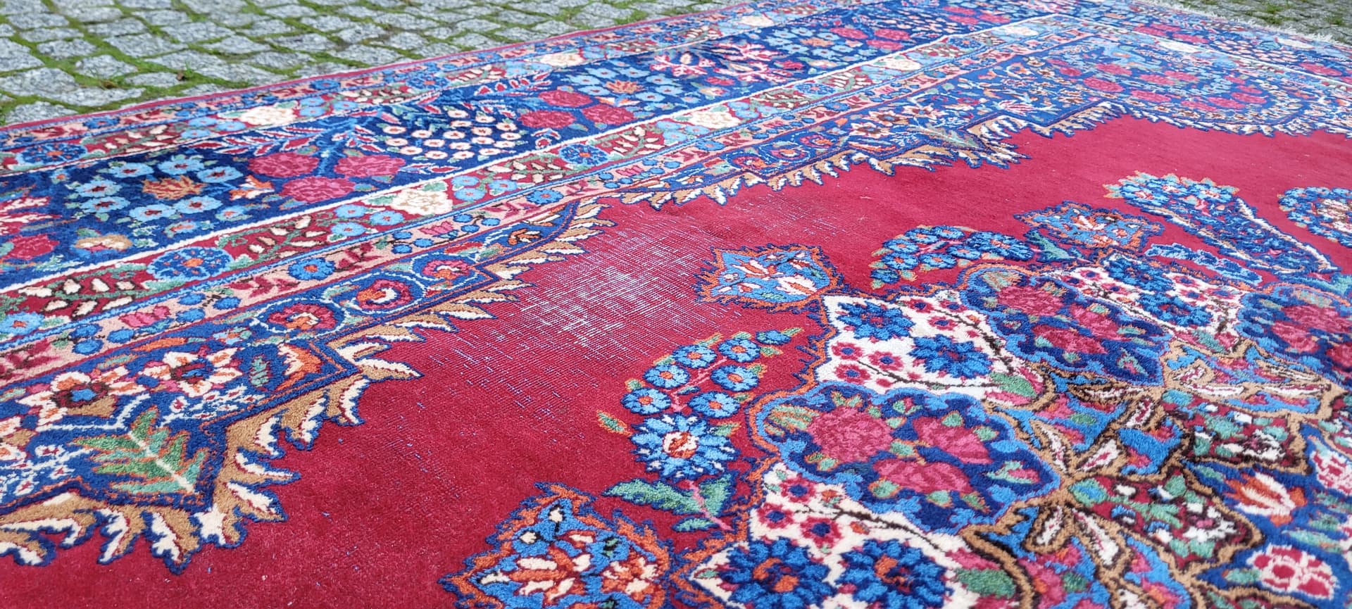 Dywan perski Meshed 220x330 cm, czerwony, wełna, Iran, początek XX w. - 134596