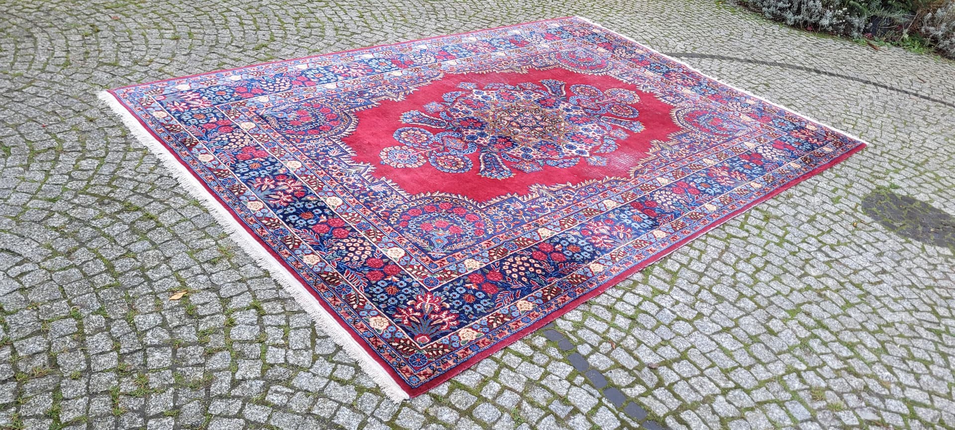 Dywan perski Meshed 220x330 cm, czerwony, wełna, Iran, początek XX w. - 134589