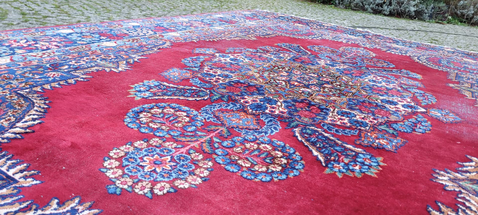 Dywan perski Meshed 220x330 cm, czerwony, wełna, Iran, początek XX w. - 134597