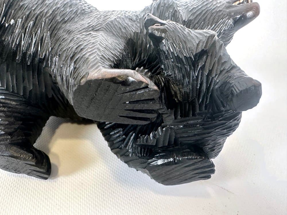 Ainu Figurine Bear with Cub, brown walnut, Japan, early 20th c. - 151248