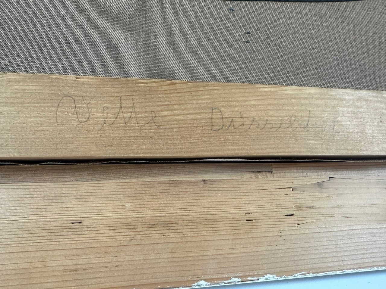 Painting Skyscrapers, red, by V. Vette, Germany, 1950s - 151325