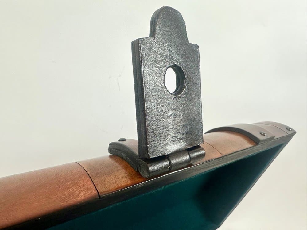 Pudełko, skóra brąz jasny, proj. W. Bober, USA, lata 70. - 151350