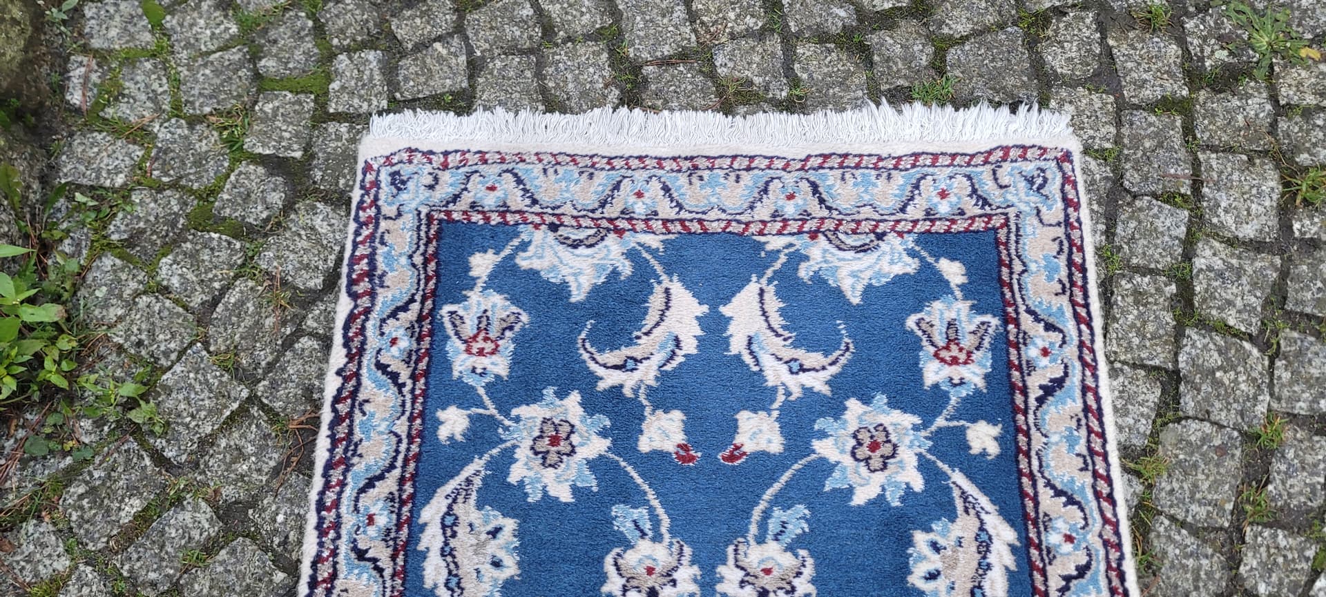 Rug Nain, navy blue, 68x145cm, Iran, early 20th c. - 134656