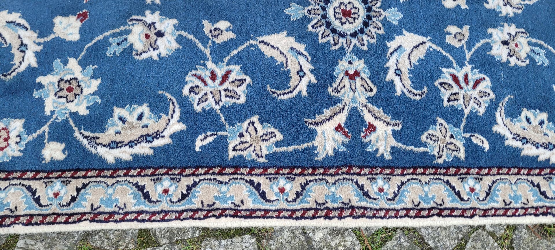 Rug Nain, navy blue, 68x145cm, Iran, early 20th c. - 134659