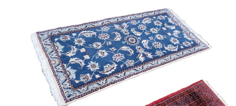 Dywan Nain, granatowy, 68x145cm, Iran, początek XX w.