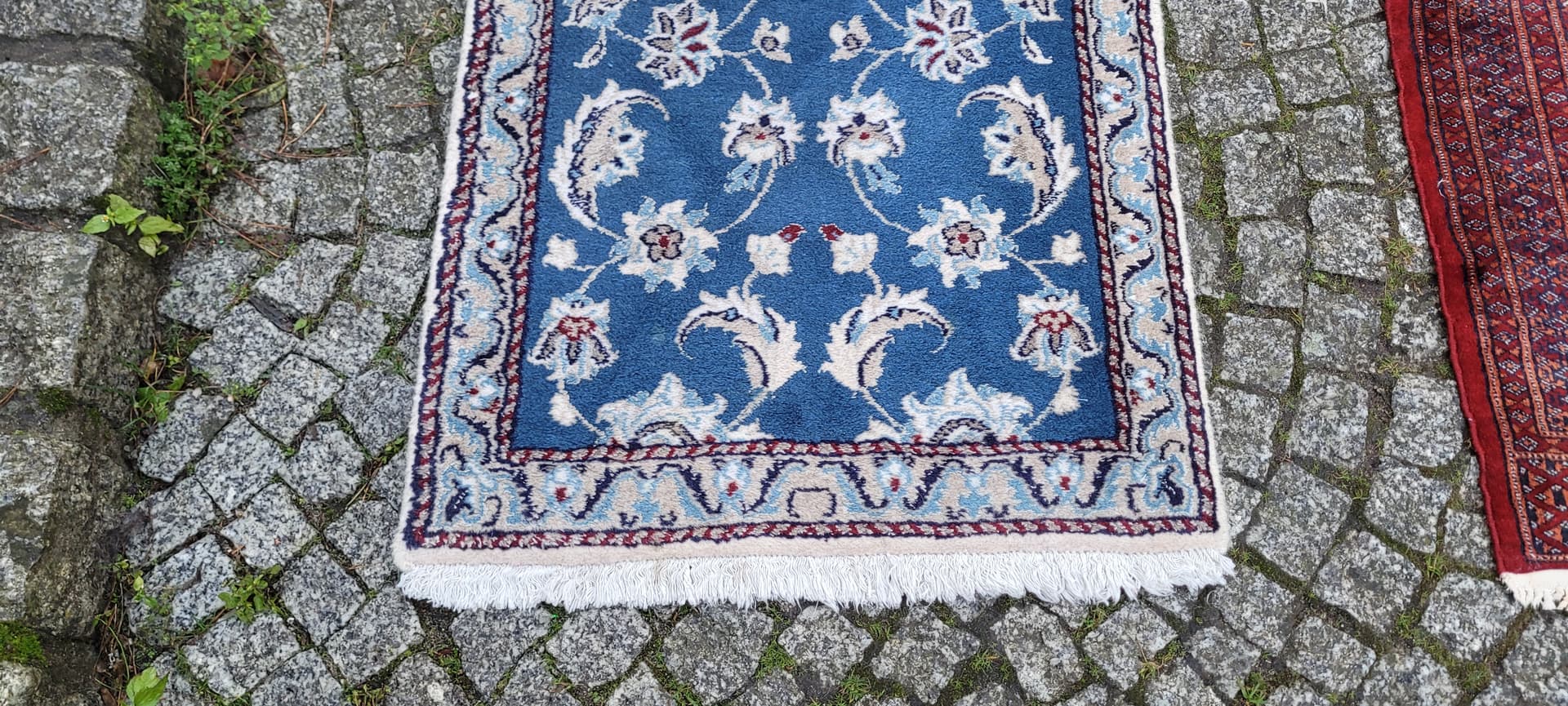 Rug Nain, navy blue, 68x145cm, Iran, early 20th c. - 134654