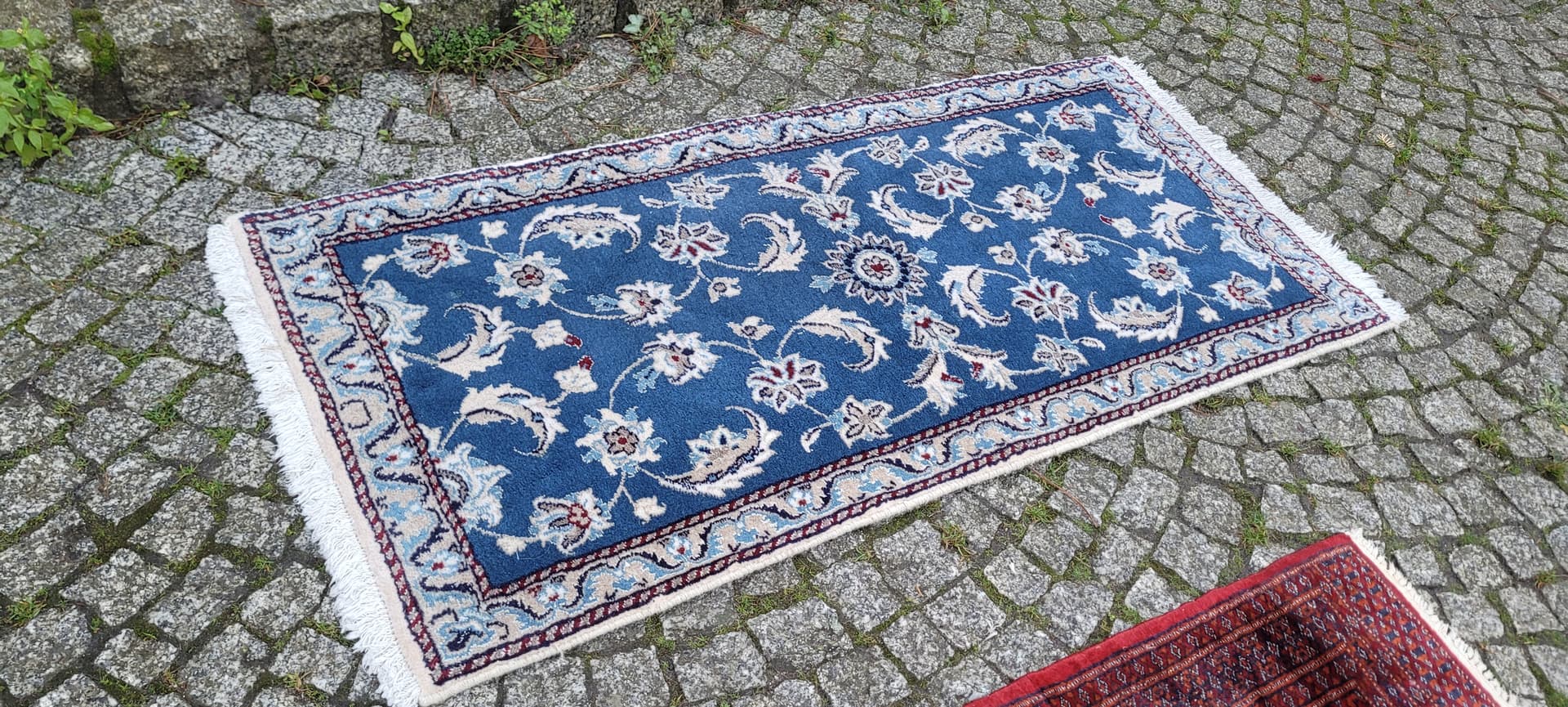 Rug Nain, navy blue, 68x145cm, Iran, early 20th c. - 134648