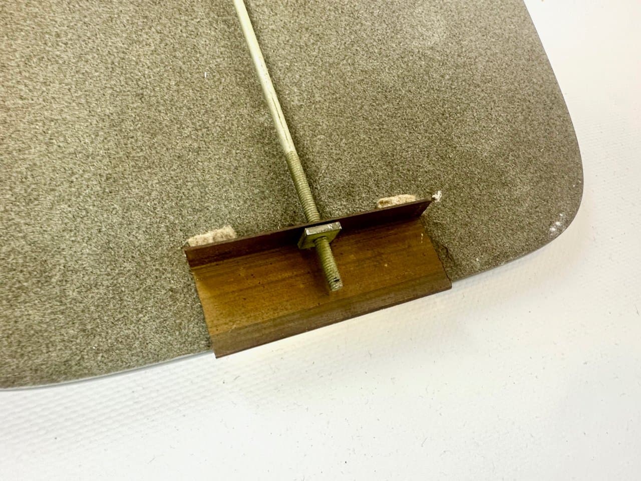 Lustro ścienne Art déco, szkło transparent, mosiądz, Niemcy, lata 40. - 151405