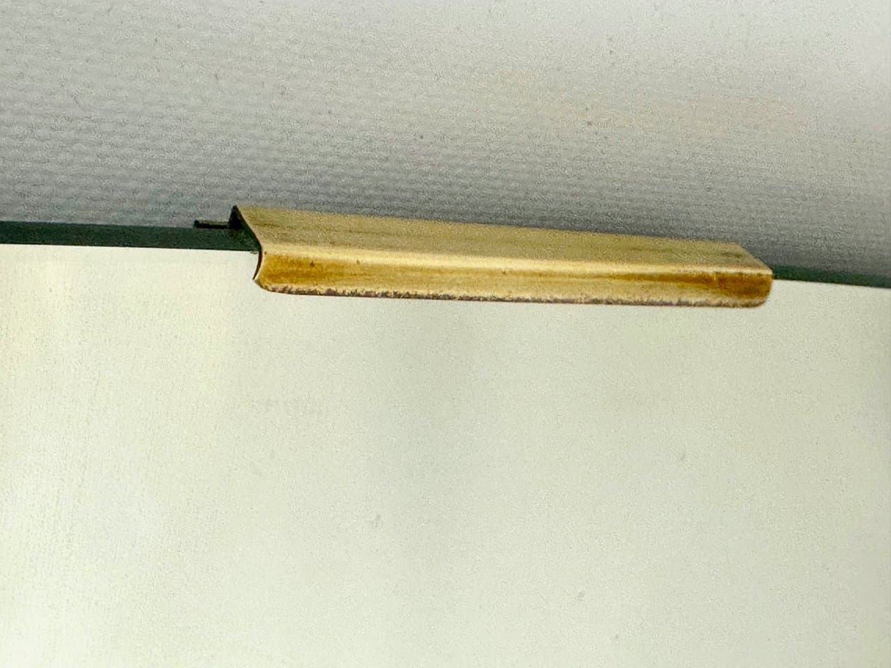 Lustro ścienne Art déco, szkło transparent, mosiądz, Niemcy, lata 40. - 151407