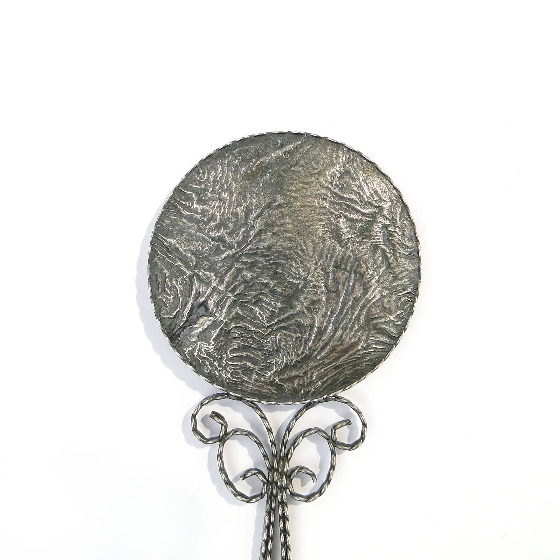 Modernist Lady's Hand Mirror, silver, Poland, 1960s - 9260
