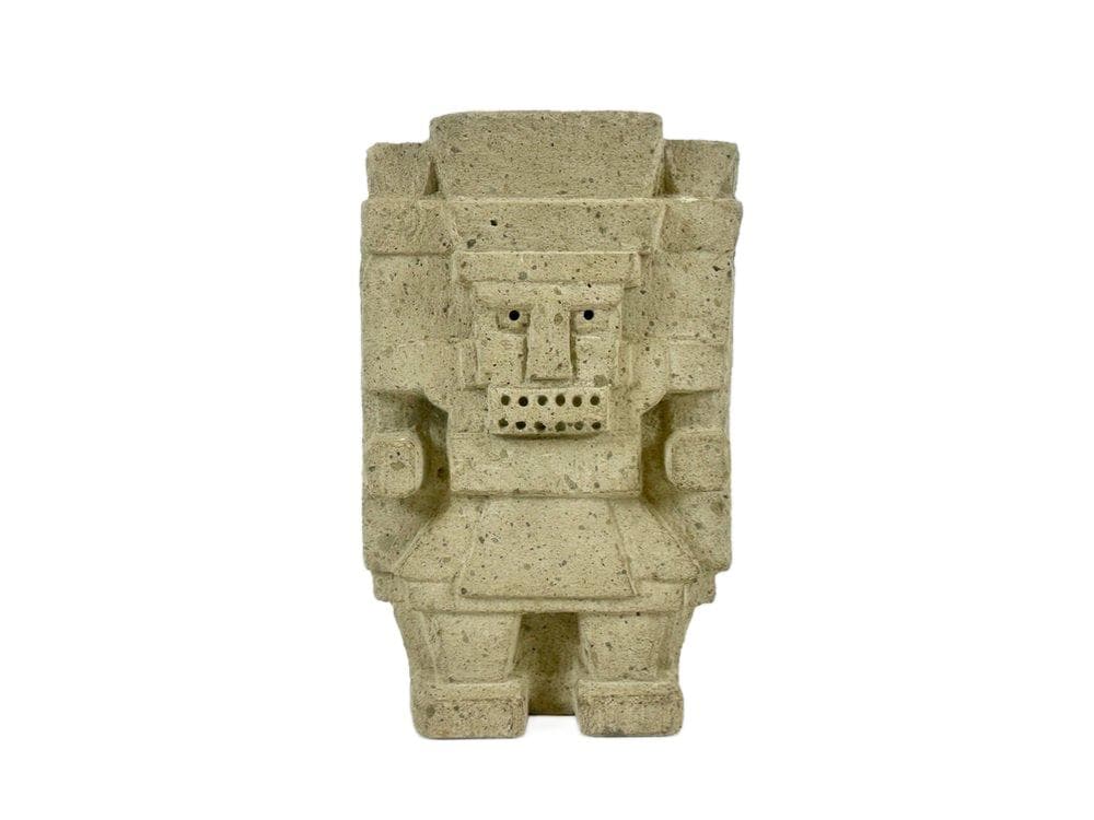 Figurka Tlaloc, beżowy, kamień, Meksyk, XIX w.