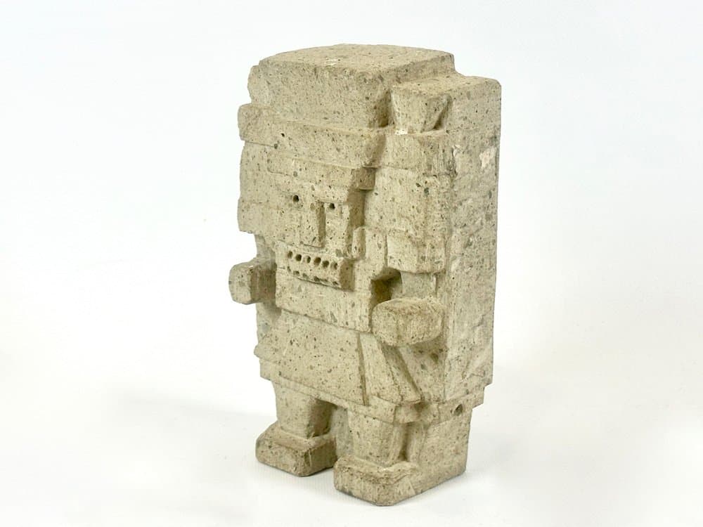 Figurka Tlaloc, beżowy, kamień, Meksyk, XIX w. - 151415