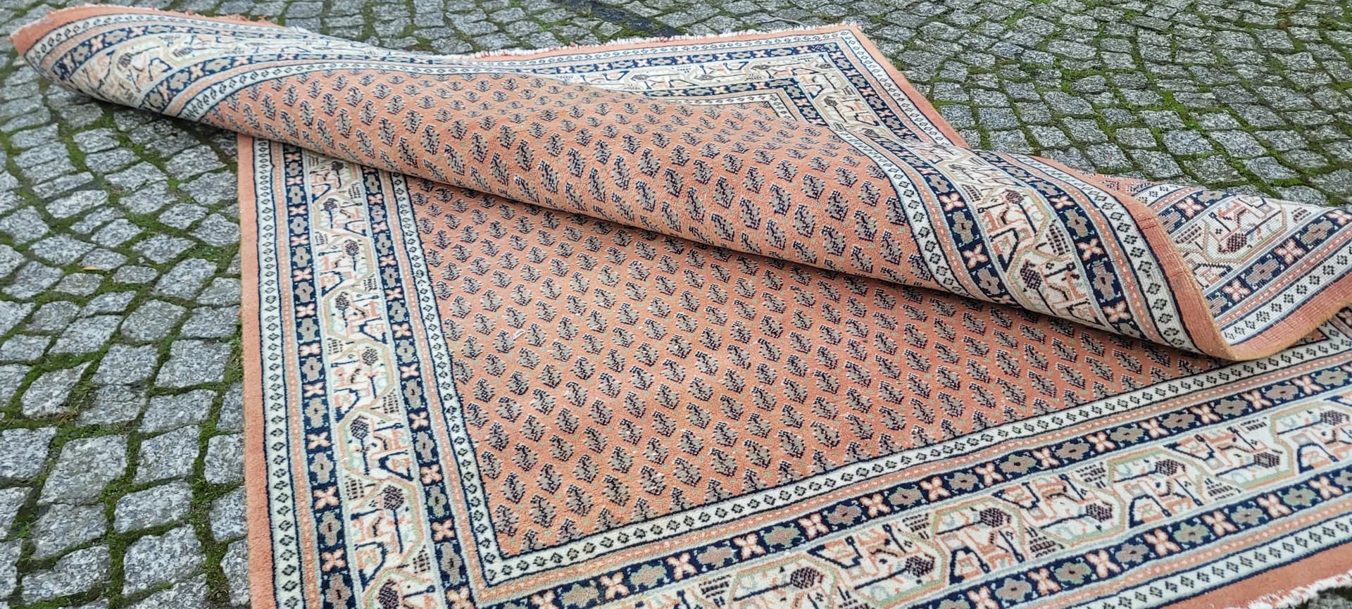 Dywan Indo-Mir Sarough 198x150 cm, czerwony, wełna, Indie, lata 80. - 134719