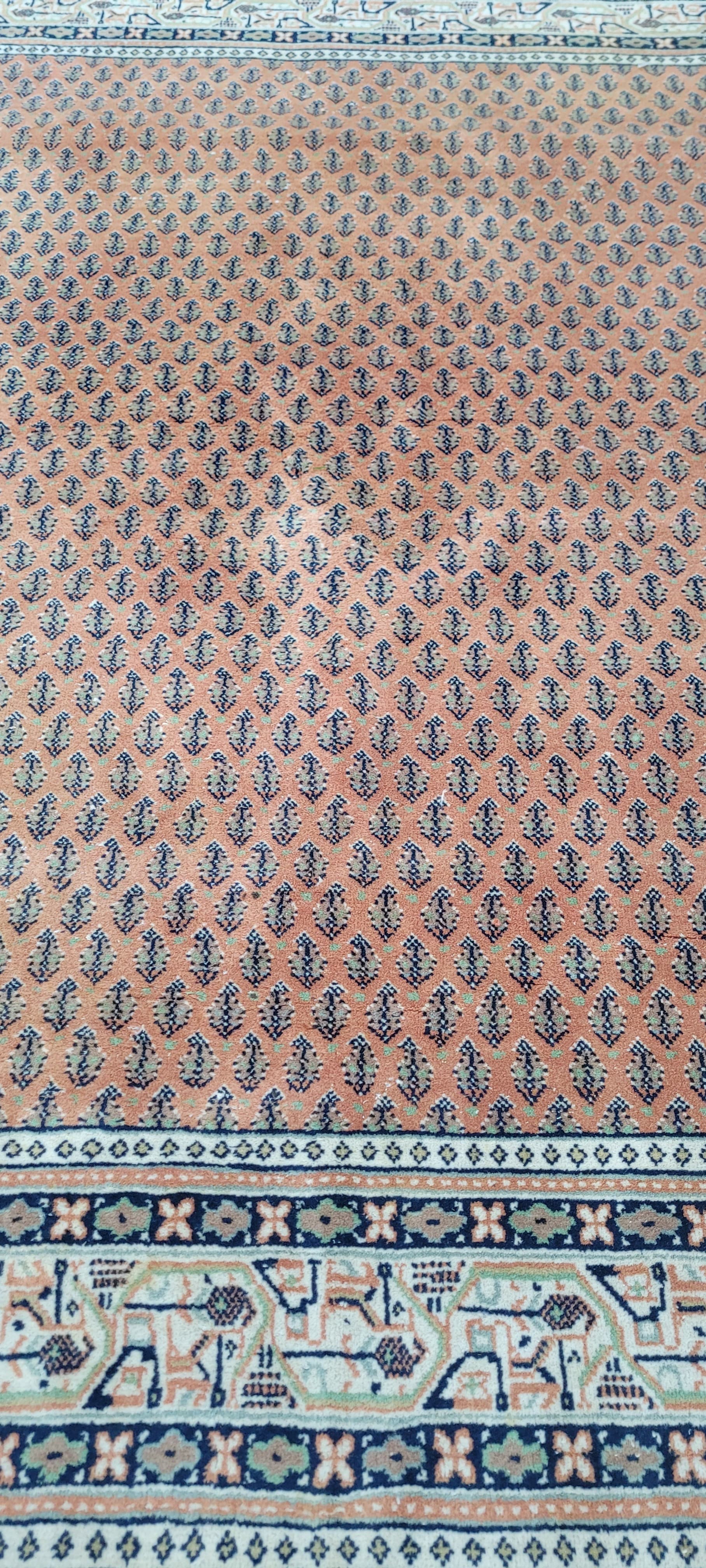 Dywan Indo-Mir Sarough 198x150 cm, czerwony, wełna, Indie, lata 80. - 134712