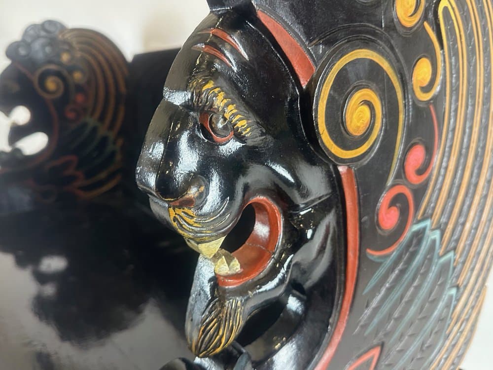 Ławka Lwa, czarny, dąb sosna, Szwecja, początek XX w. - 151460