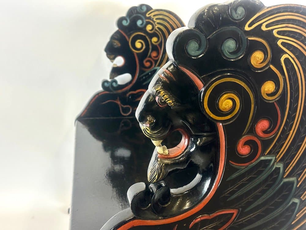 Ławka Lwa, czarny, dąb sosna, Szwecja, początek XX w. - 151464