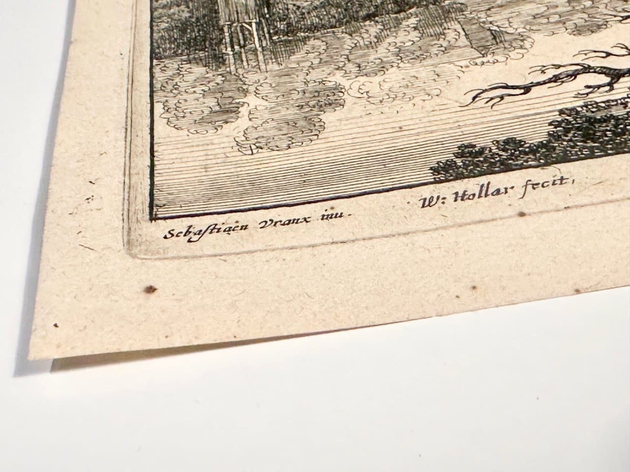 Miedzioryt antyk, czarno-biały, Sebastiaen Vrancx, W. Hollar, Wielka Brytania, XVII w. - 151484