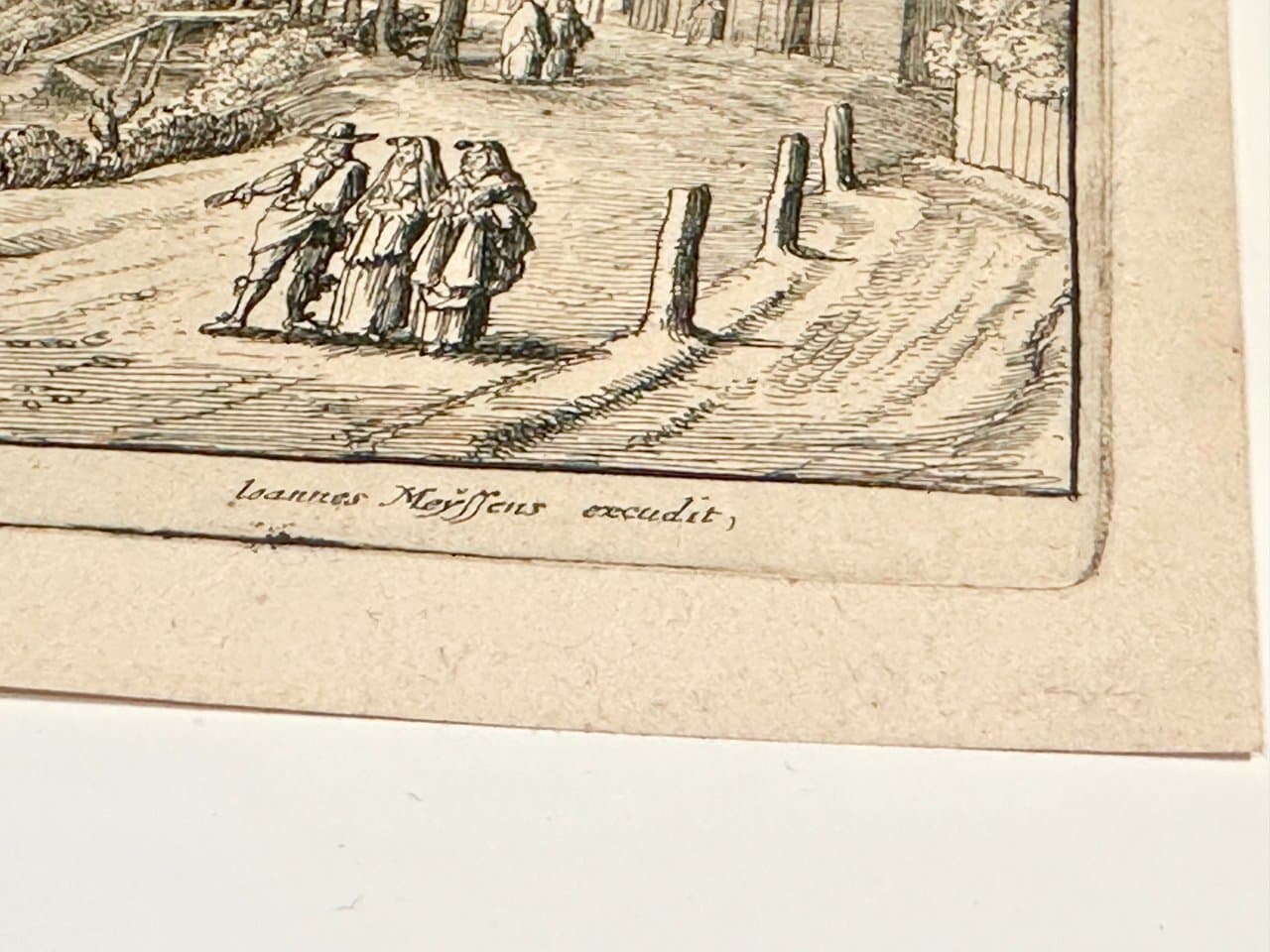 Miedzioryt antyk, czarno-biały, Sebastiaen Vrancx, W. Hollar, Wielka Brytania, XVII w. - 151483