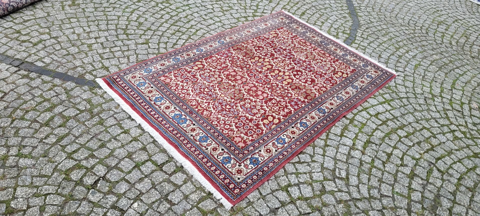 Dywan Bakhtiar 198x125 cm, czerwony, wełna, Iran, lata 60. - 134722