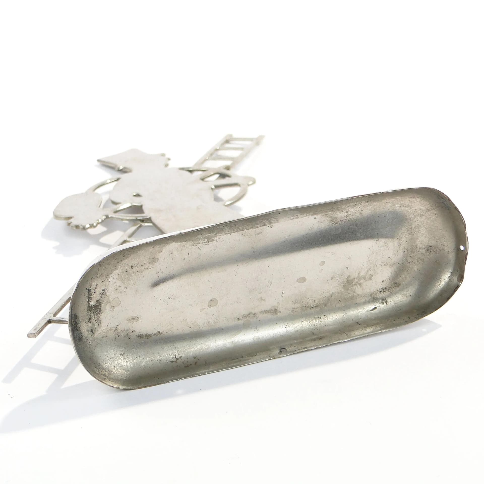 Figura kominiarza, gabinet cieni, srebrny, mosiądz, Austria, lata 20. - 9257