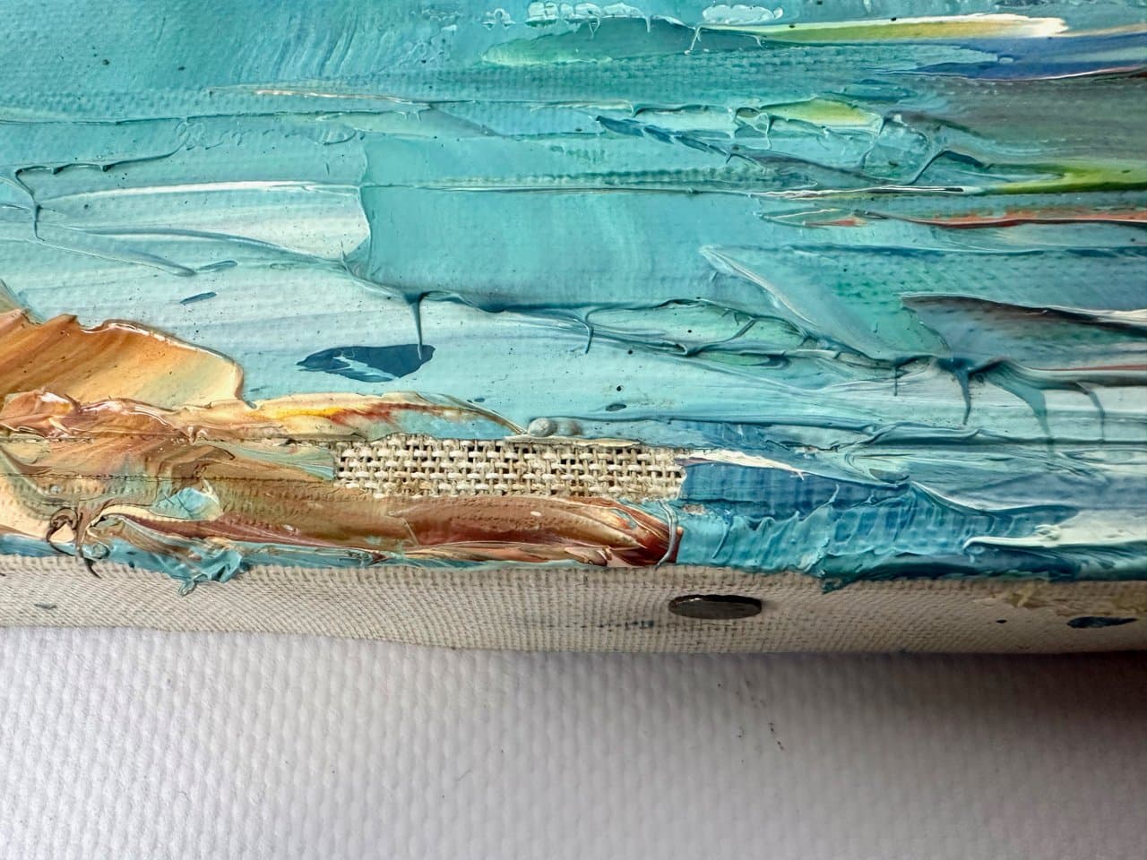 Obraz Ships, multikolor, olej na płótnie, art. W. Prescher van Ed, Niemcy, lata 80. - 151503