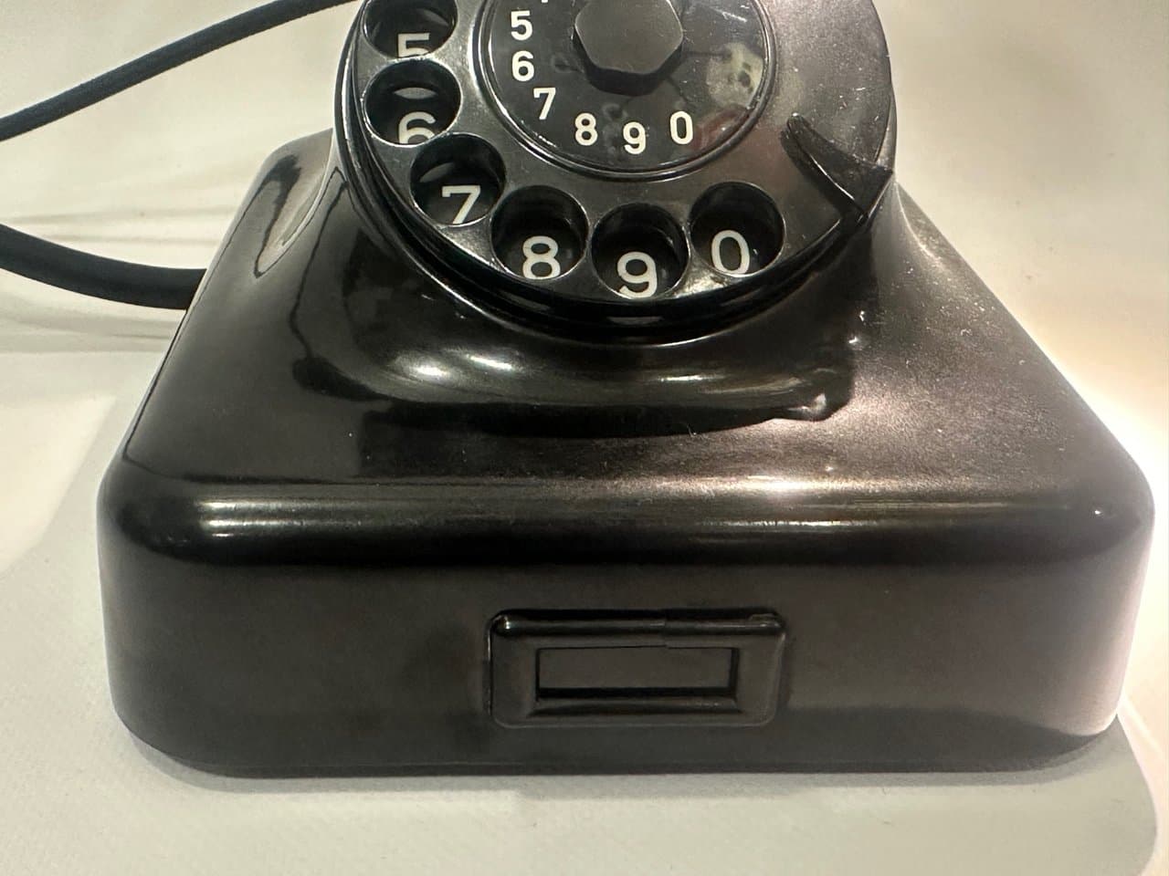 Lampa stołowa, Art déco, bakelit czarny, Niemcy, lata 30. - 151522