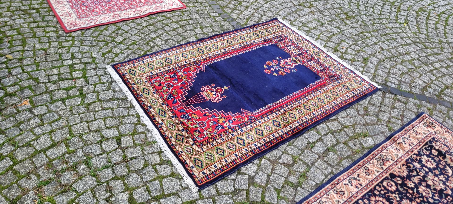 Dywan Buchara 100x140 cm, granatowy, wełna, Pakistan - 134803