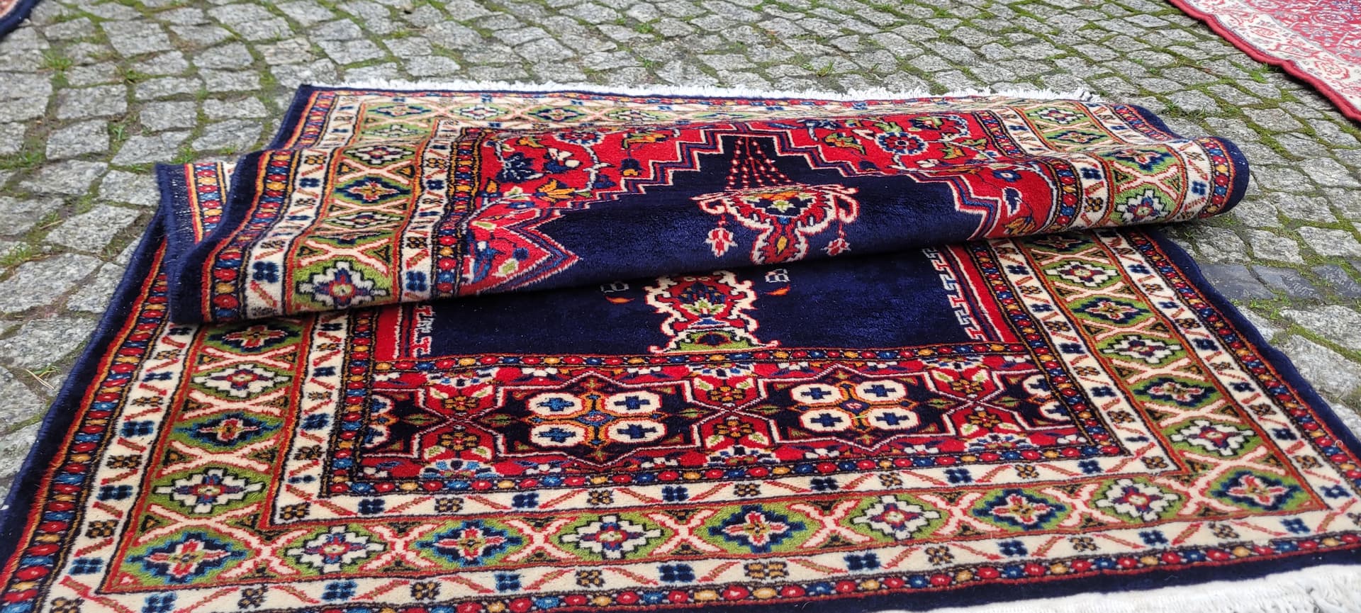 Dywan Buchara 100x140 cm, granatowy, wełna, Pakistan - 134811