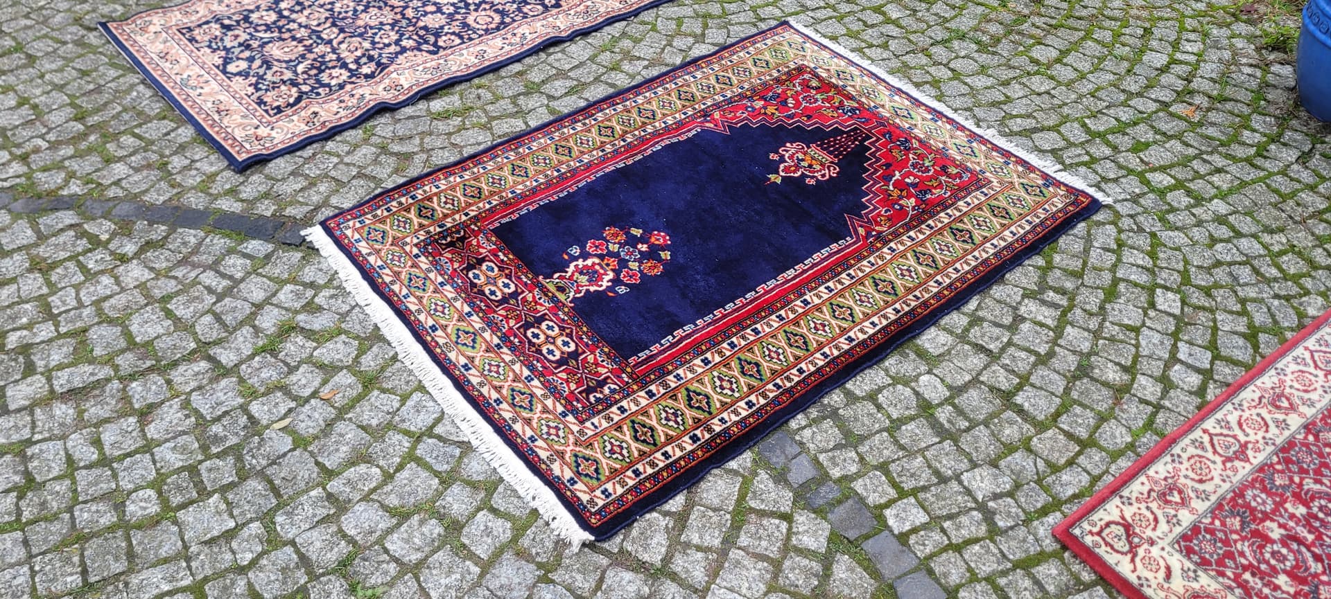 Dywan Buchara 100x140 cm, granatowy, wełna, Pakistan - 134800