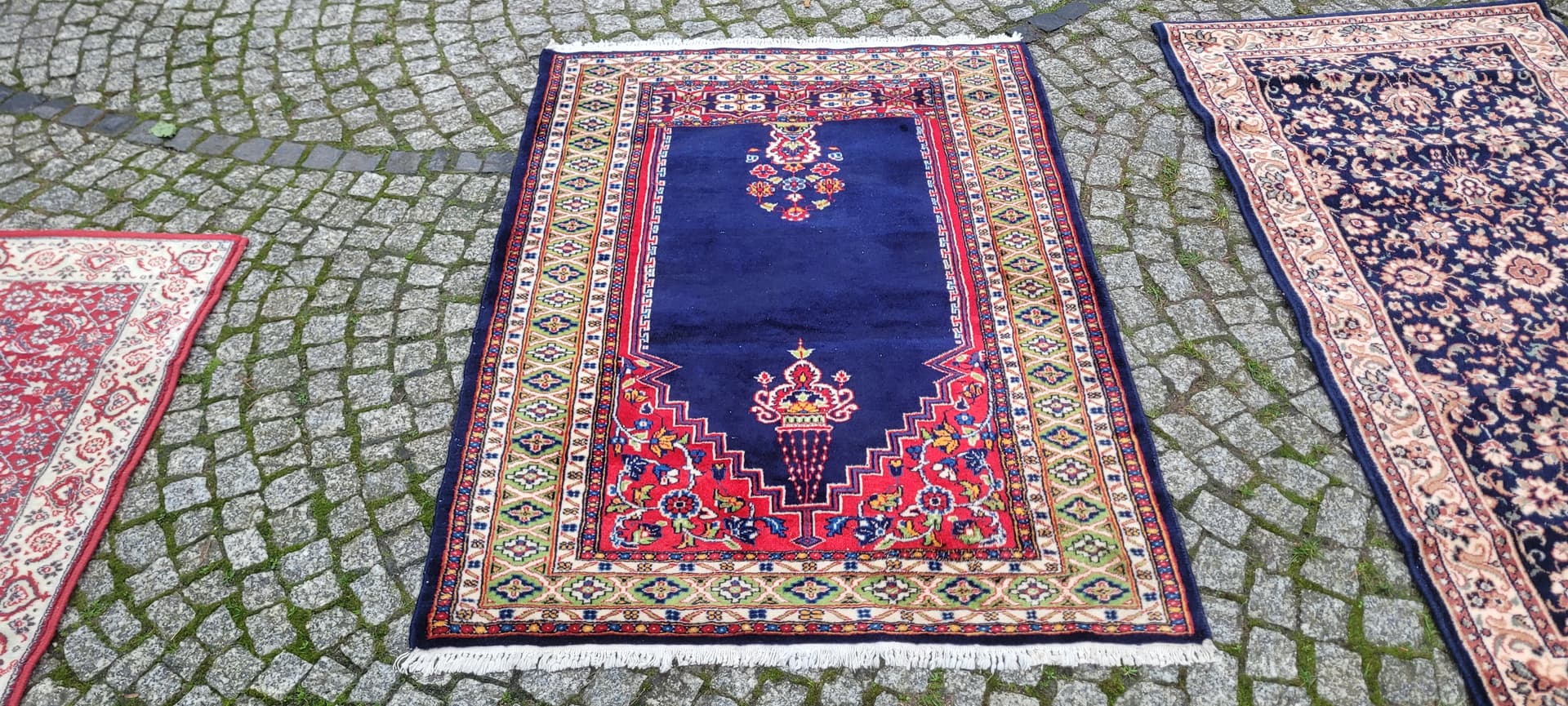 Dywan Buchara 100x140 cm, granatowy, wełna, Pakistan - 134802