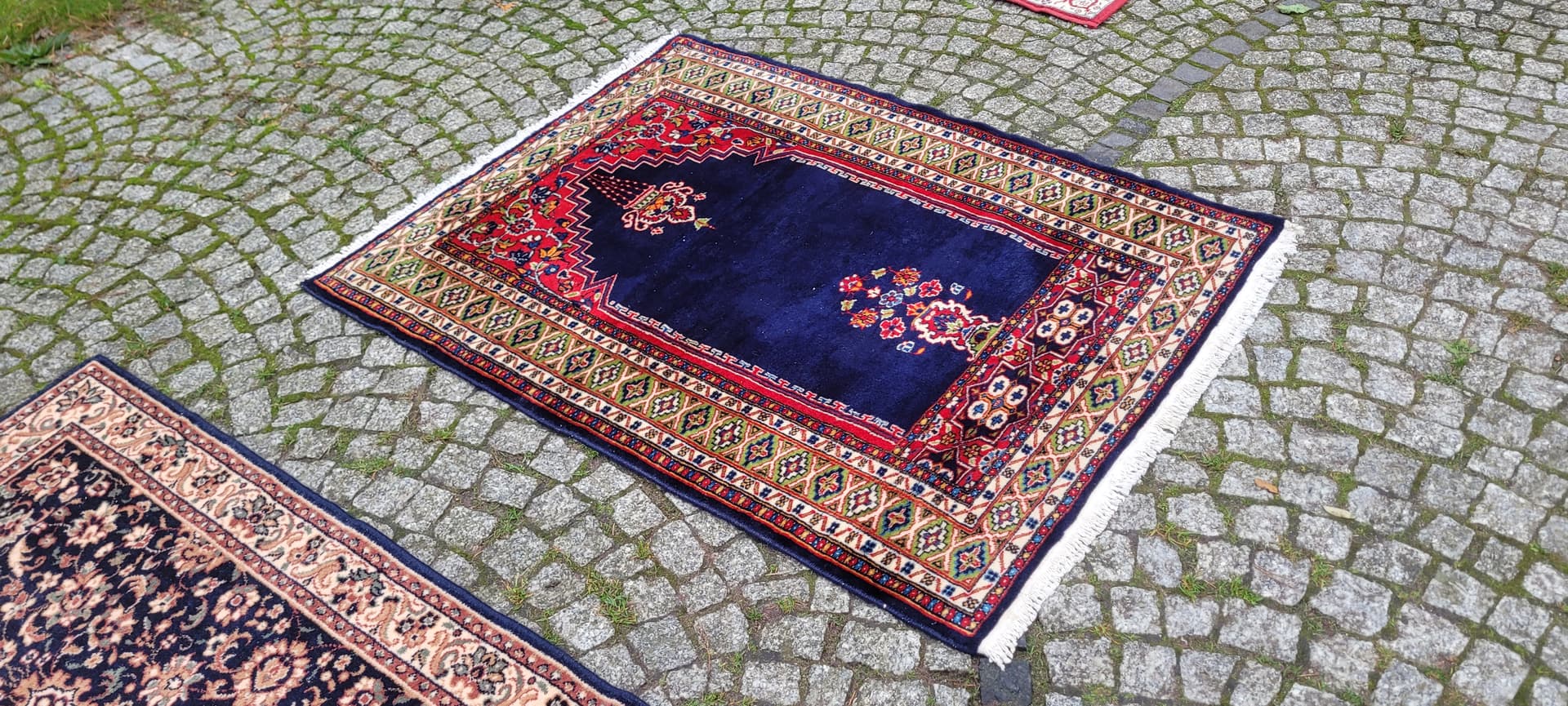 Dywan Buchara 100x140 cm, granatowy, wełna, Pakistan - 134804