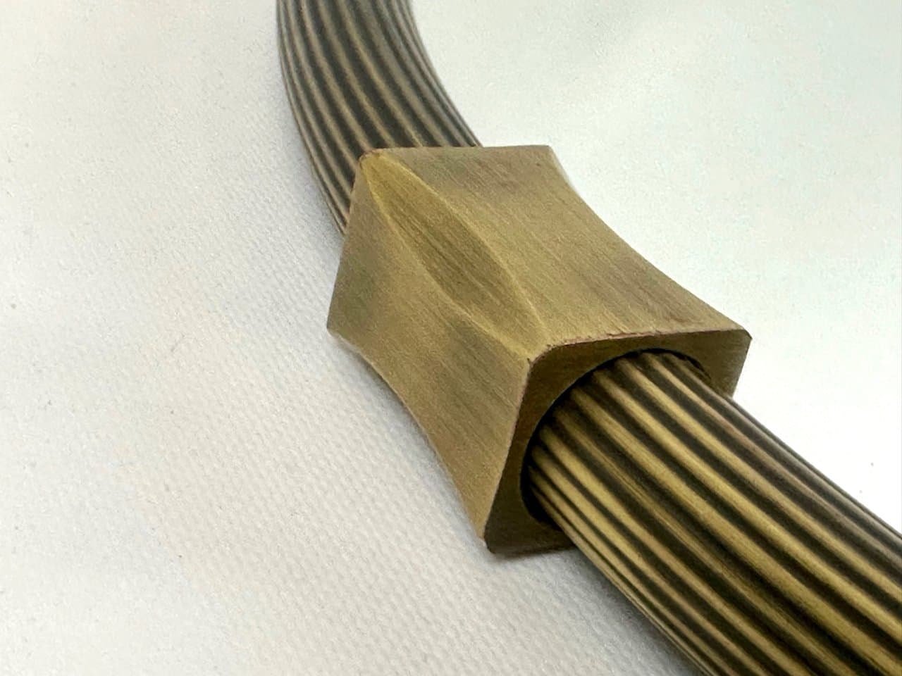 Lustro ścienne okrągłe, złoty, mosiądz, szkło lustrzane, Niemcy, lata 70. - 151623