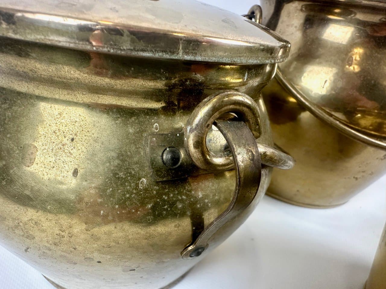 Zestaw trzech pojemników Pulp, mosiądz złoty, Skultuna, Szwecja, lata 80. - 151664