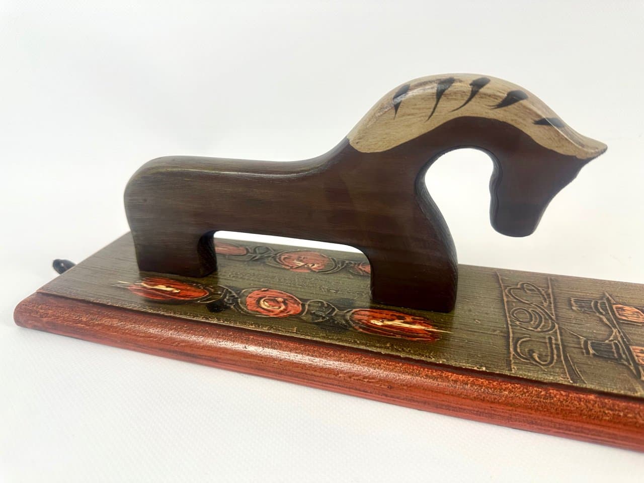 Deska maglownicza dekoracyjna, brązowy, drewno, Dania, lata 50. - 151678