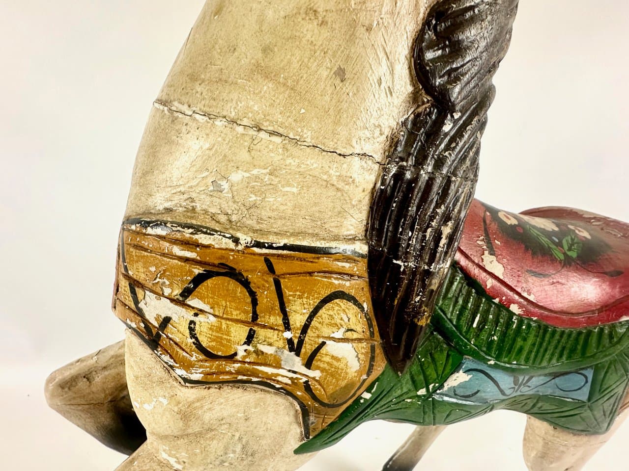Carousel horse figurine, multicolor wood, early 20th c. - 151701