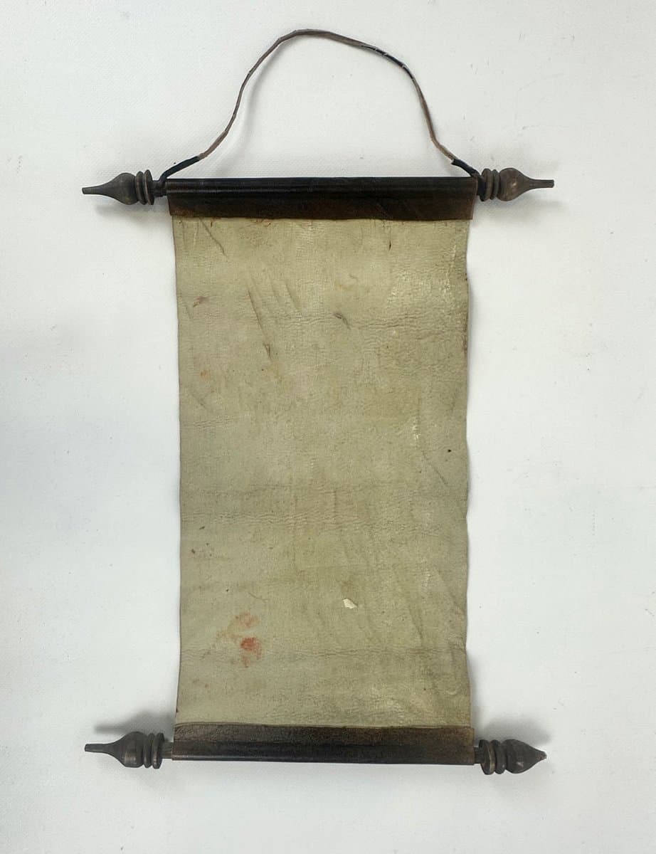 Oriental Wall Scroll, multicolor, natural lambskin leather, Iraq, 1950s - 151718