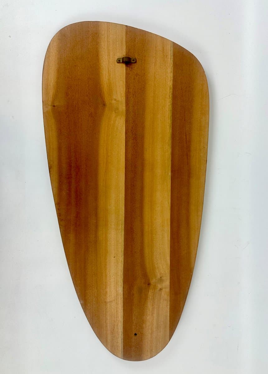 Lustro ścienne, szkło, teak brązowy, Niemcy, lata 70. - 151733