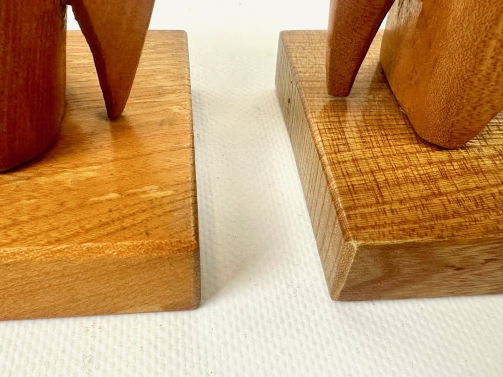 Pair of bookends Elephant, brown wood, Denmark, 1960s. - 151760