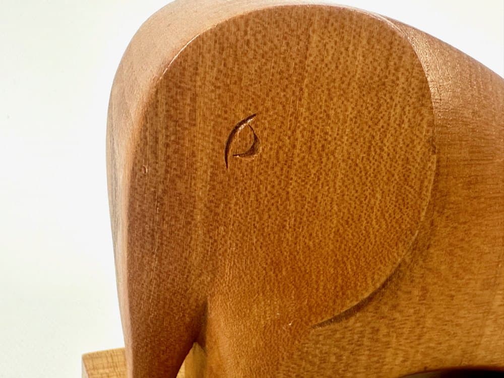 Pair of bookends Elephant, brown wood, Denmark, 1960s. - 151755