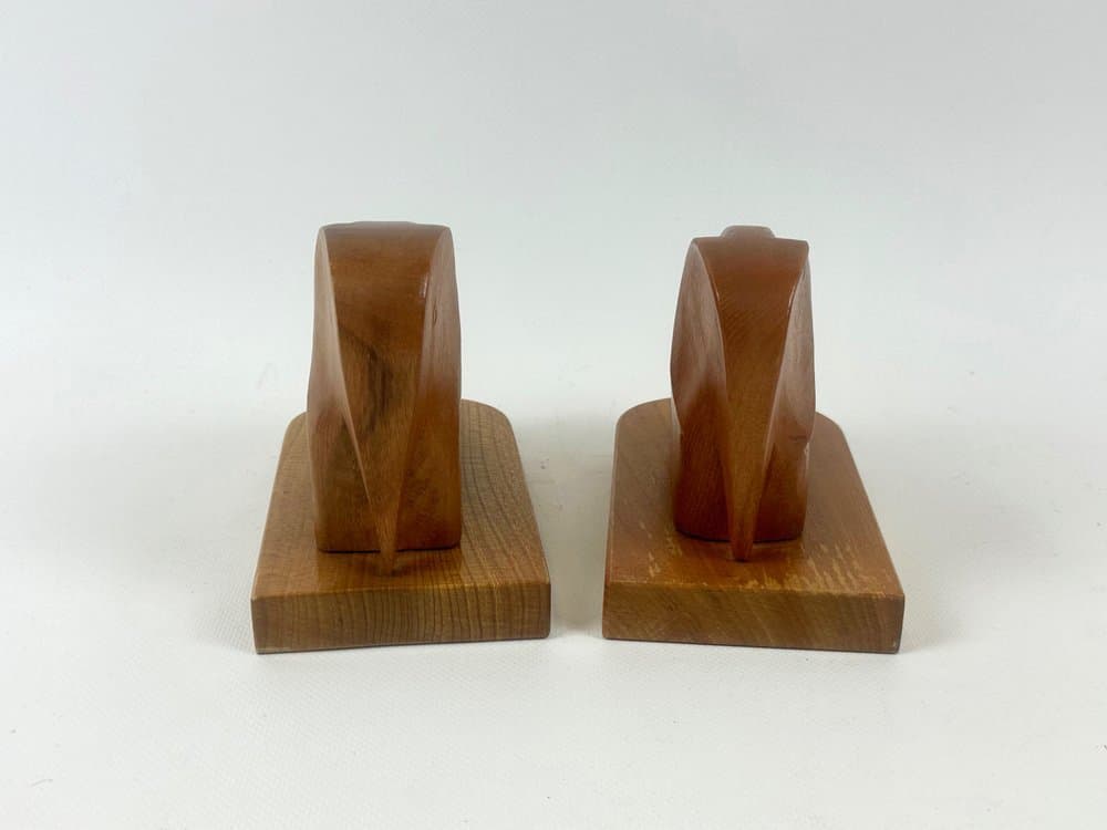 Pair of bookends Elephant, brown wood, Denmark, 1960s. - 151761