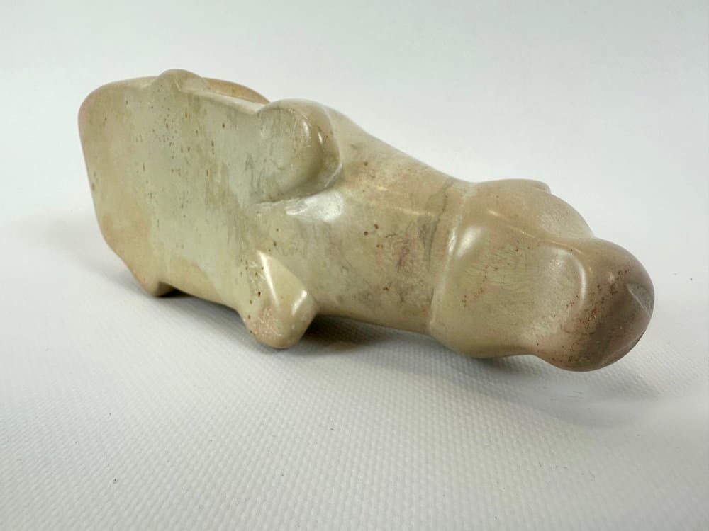 Cat figurine, beige soapstone, 1960s - 151771