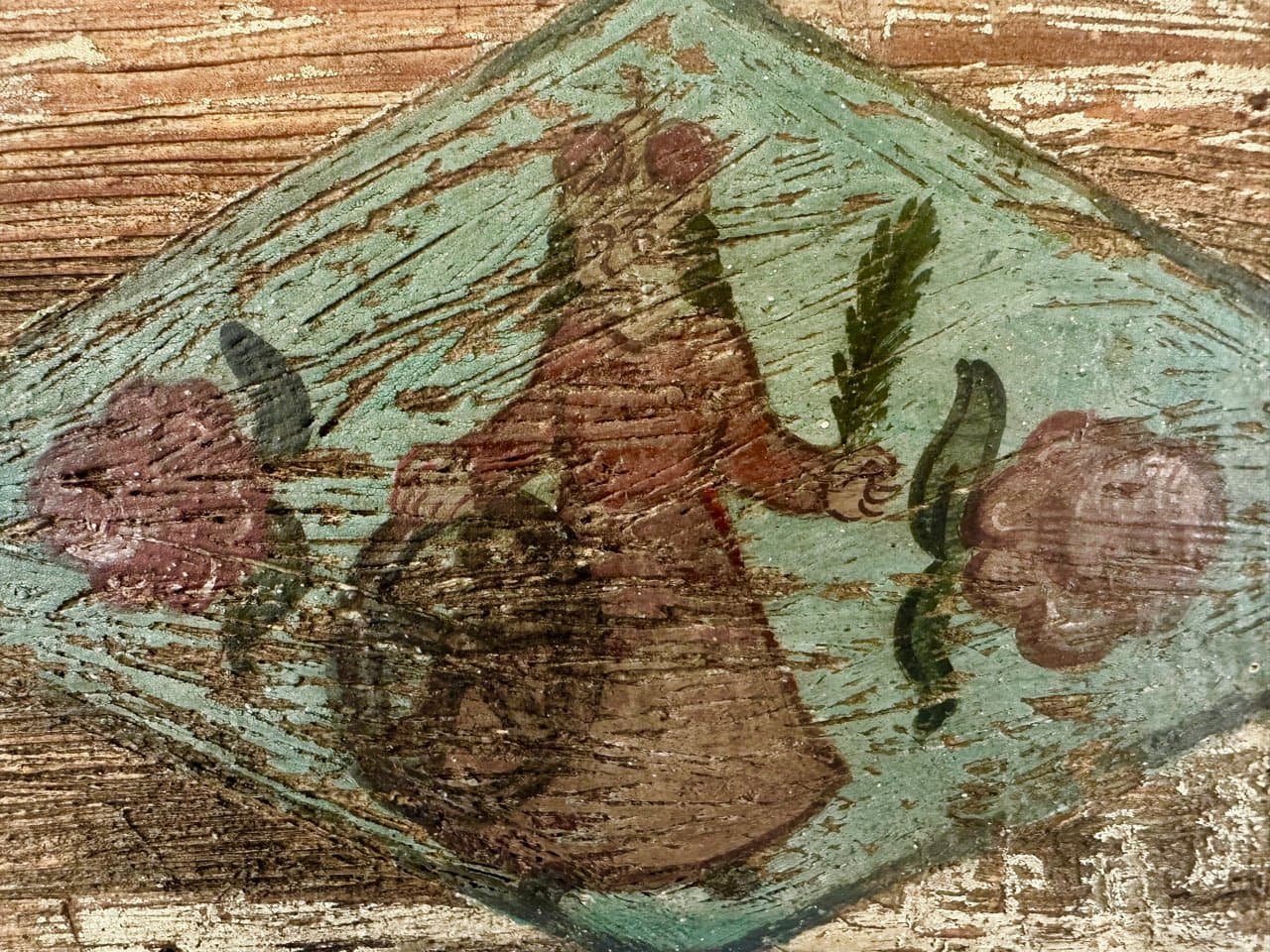 Płyta frontowa ula Folk Art, brązowy, drewno, Słowenia, XIX w. - 151850