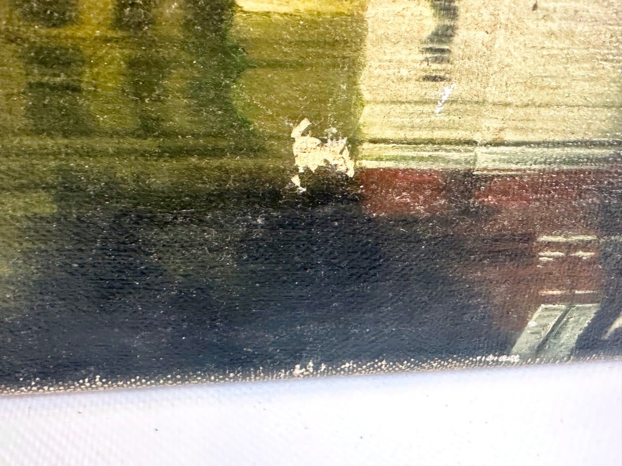 Painting St. Bartholomä by the Königssee Lake, multicolored, oil on canvas, by J. Peeters, Germany, 1950s. - 151919