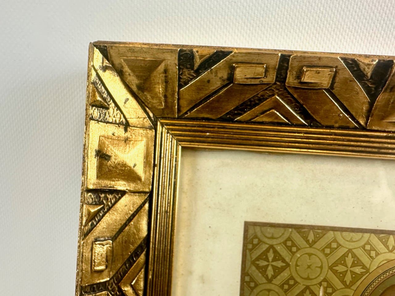 Chromolithograph Saint Aloysius, golden, Austria, early 20th c. - 151935