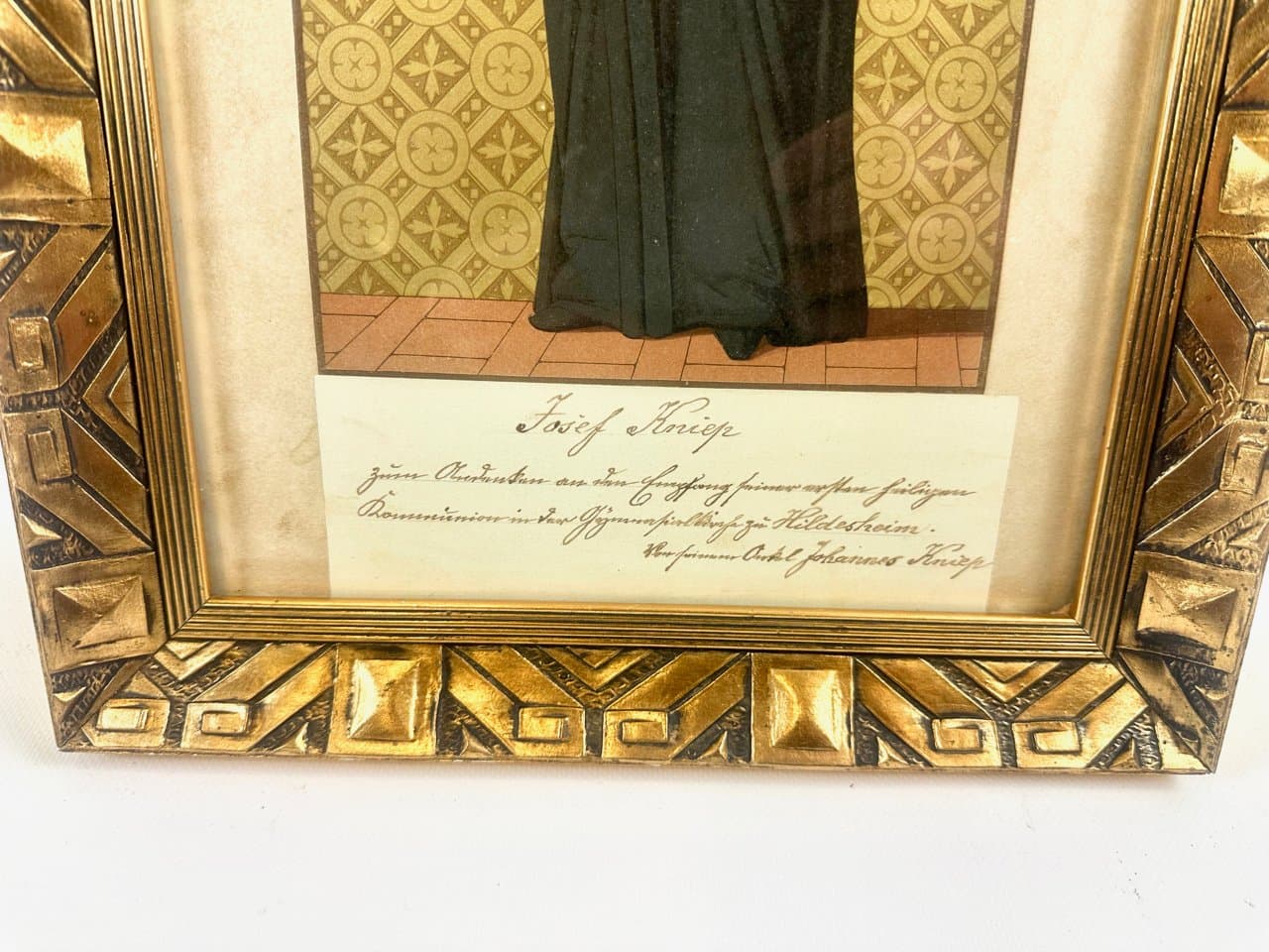 Chromolithograph Saint Aloysius, golden, Austria, early 20th c. - 151929