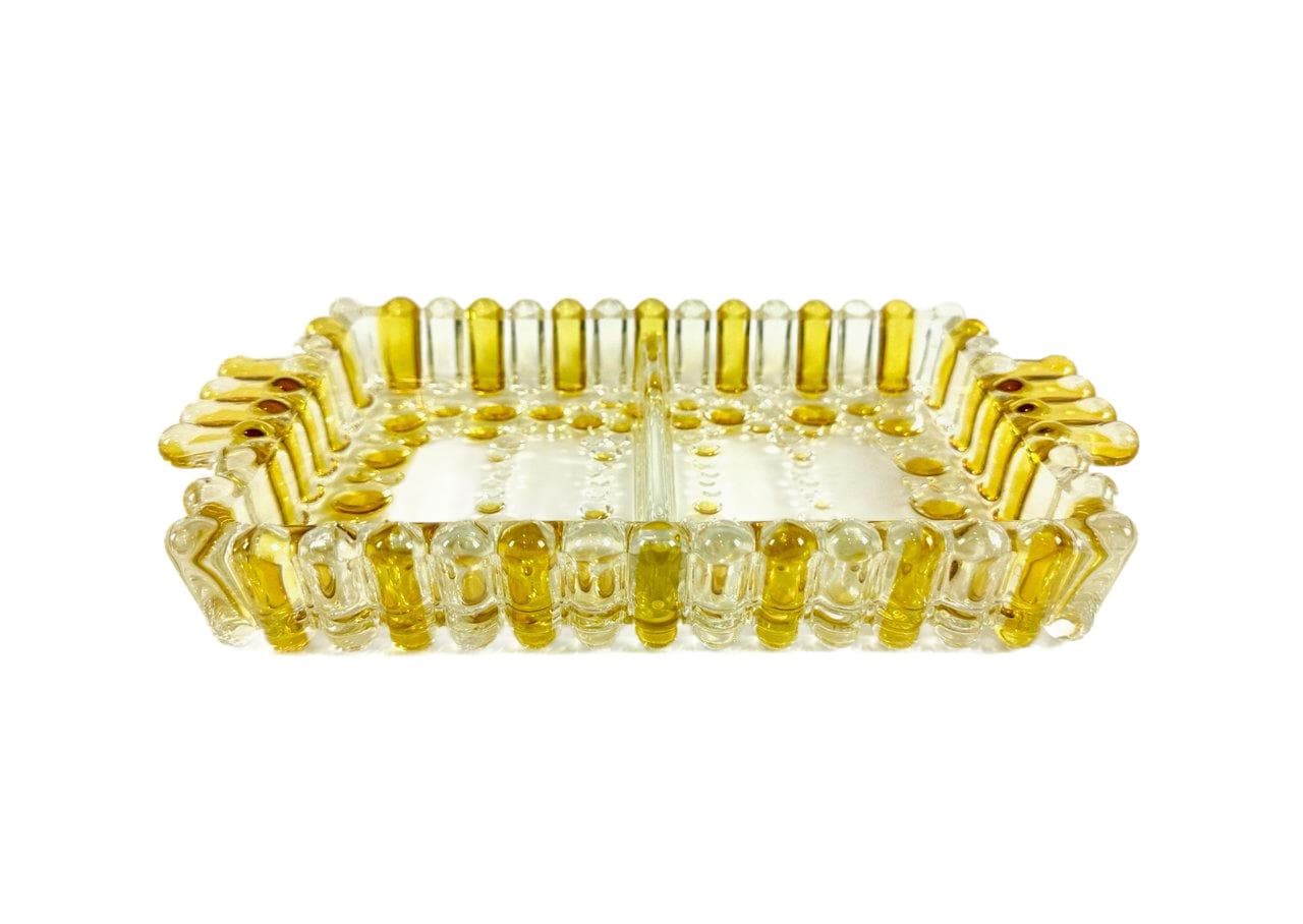 Bowl Bolero, transparent, yellow crystal, Germany, 1970s. - 148487