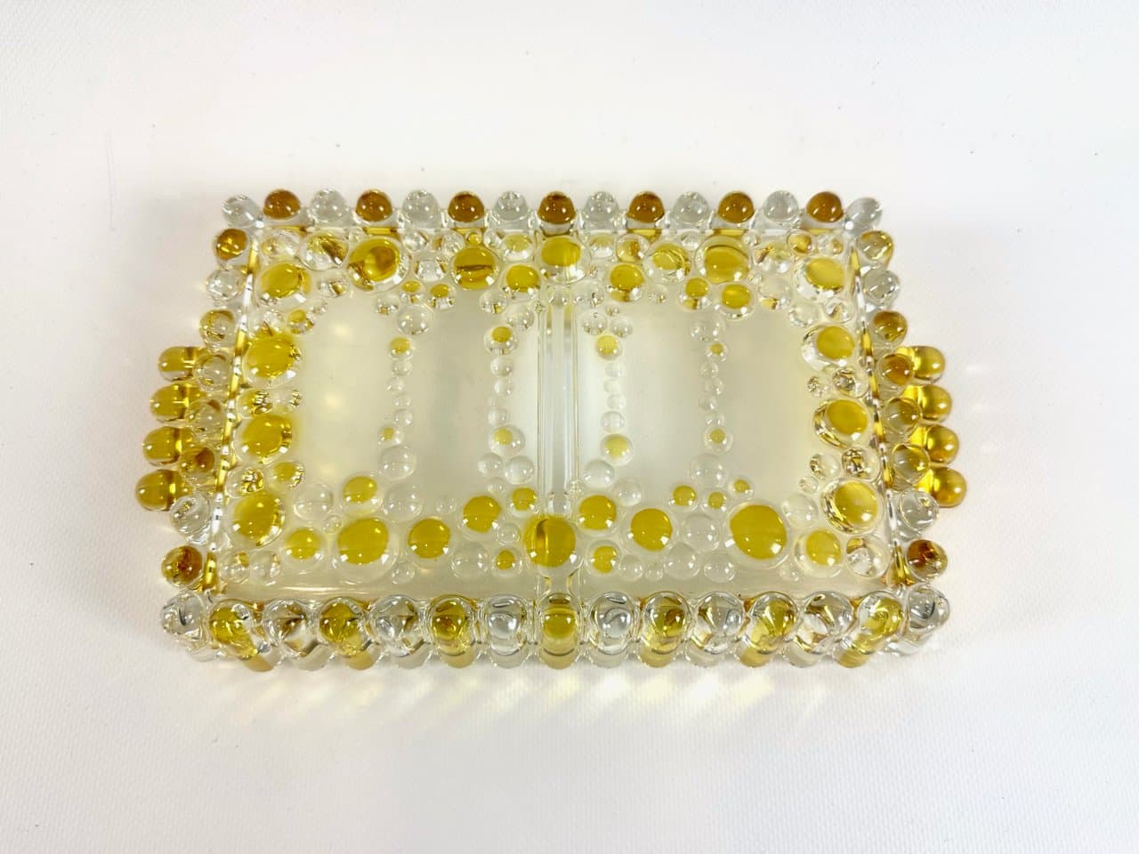 Bowl Bolero, transparent, yellow crystal, Germany, 1970s. - 151976